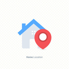 home pin map location icon single graphic design element vector illustration for business presentation, info-graphic, web and mobile application, app user interface