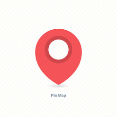 pin map location icon single graphic design element vector illustration for business presentation, info-graphic, web and mobile application, app user interface