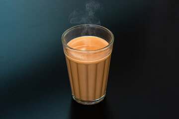 Fresh milk tea or Indian Kadak Chai.