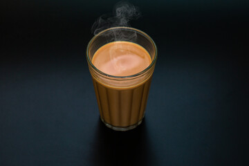 Fresh milk tea or Indian Kadak Chai.