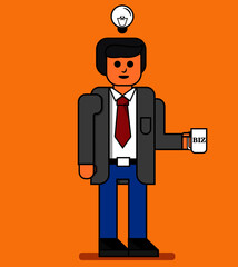 office worker, business - minimalist style