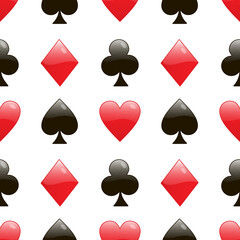 Vintage seamless pattern card suits, great design for any purposes