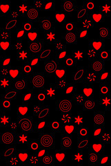 seamless pattern with hearts