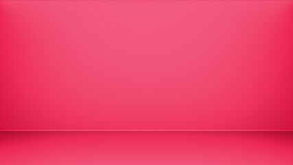 Hires Deep Red Pink Light Gradient abstract background. Abstract Light Wall Red Pink Gradient background. 3D Render Red Pink Solid wall Background. Colorful daily concept. 8K