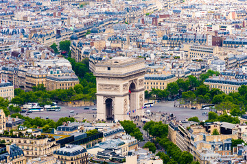 Arc de Triomphe in Paris, France.