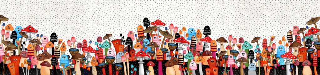 Fantasy mushroom grove