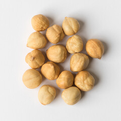 HAZELNUT. Hazelnuts isolated on white background.
