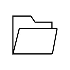 folder icon line style vector design element