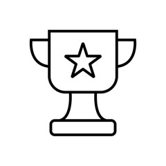trophy cup icon glyph style vector design element