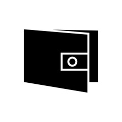 wallet icon glyph style vector for your design elemen