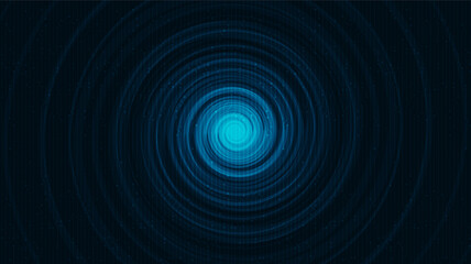 Modern Teleport Warp Spiral Technology on Blue Background,Network Concept design,Vector illustration.