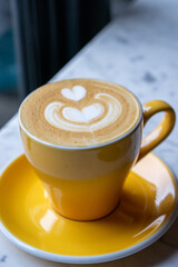 Cup of coffee on table