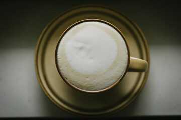 Cup of coffee on table