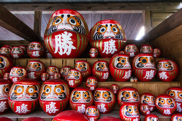 a lot of darumas
