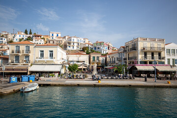 view of the port country Poros, greece