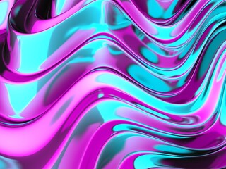 Colorful Liquid metallic wavy background