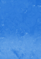 Blue ink and watercolor texture on white paper background. Gradient paint strokes and decalcomania effect. Hand-painted gouache abstract image. Mess on the canvas.