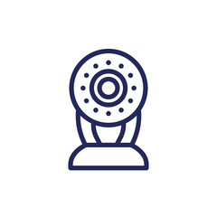 ip camera line icon, smart wifi camera