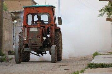 Obraz premium Old agricultural machinery in Syria