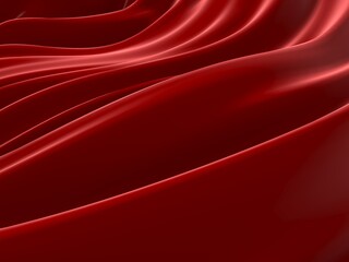 Red smooth waves. Luxury abstract background