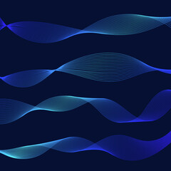 Abstract wave element for design. Stylized creative line art background. Vector illustration EPS 10.