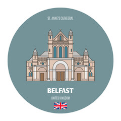 Fototapeta premium St. Anne's Cathedral in Belfast, UK. Architectural symbols of European cities