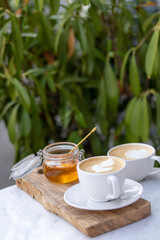 cup of tea and coffe on a table