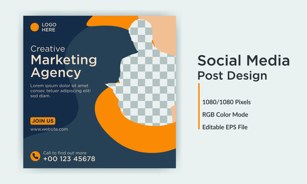 Digital marketing business social media post banner design template ai file