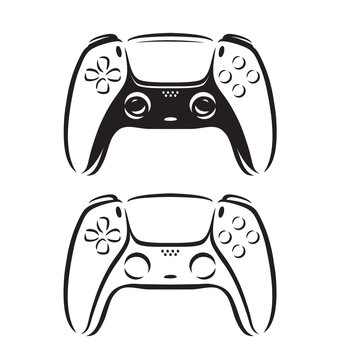 Game controller symbol. Video gamepad logo vector