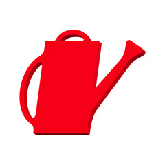 Pink watering can on a white background 3d, vector