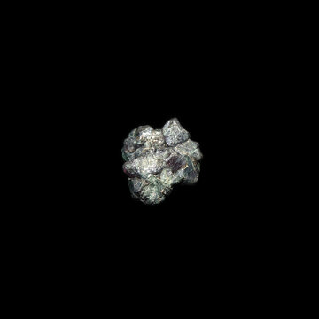 Crystals of alexandrite on black background 
