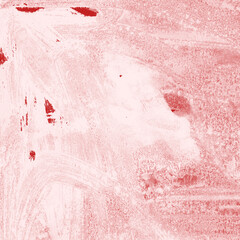 Fototapeta premium Red ink and watercolor texture on white paper background. Paint leaks and decalcomania effects. Hand-painted gouache abstract image. Mess on the canvas.