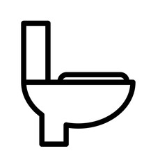 toilet icon logo or illustration with outline stroke style vector design. perfect use for web, mobile app, pattern, design etc.