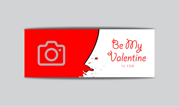 VALENTINE FACE BOOK COVER  BANNER DESIGN TEMPLATE.