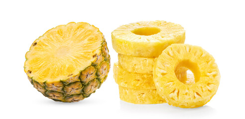  pineapple on white background