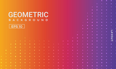 Colorful gradient geometric background with halftone pattern. Perfect for copybook brochures, school books, Notebook paper, book, magazine template.