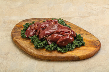 Fototapeta premium Raw chicken liver for cooking