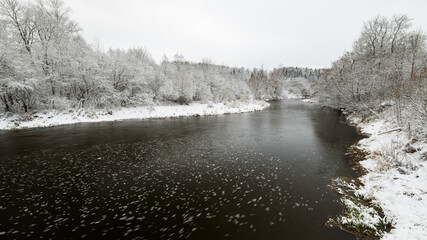 Wonderful cold morning by the Dubysa river in Lithuania.