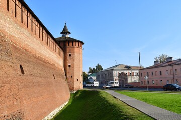 City wall in Kolomna, Russia