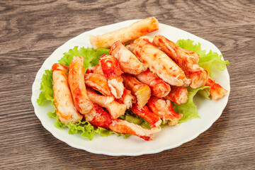 Natural luxury crab meat fillet