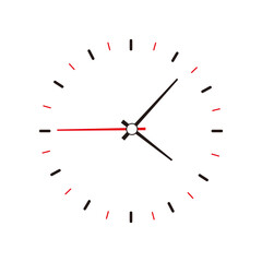 Clock icon vector illustration on white background
