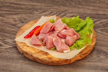 Raw pork meat for cooking
