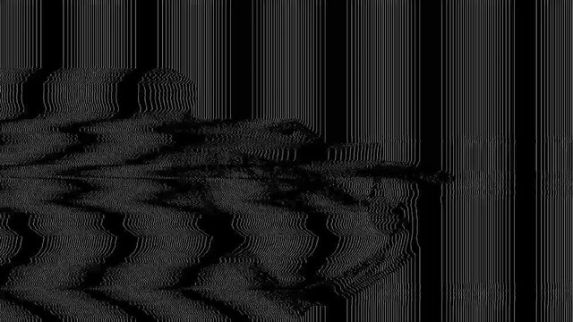 Dramatic screensaver. Black and white stripes form a trap in which the silhouette of a person rotates.