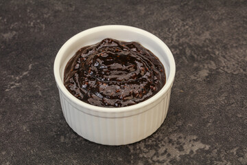 Black Pepper sauce in the bowl