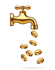 Source of income concept. Professional vector icon.