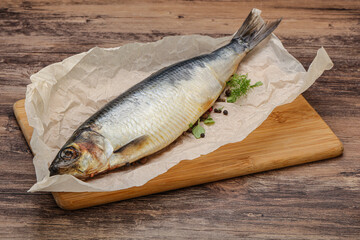 Salted Herring fish with pepper