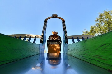 Metall slope for children with  patriotic national symbol on the top