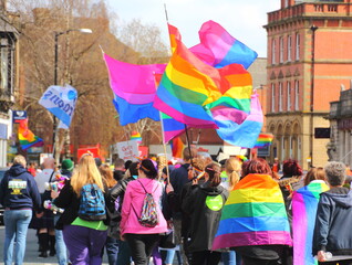 Obraz na płótnie Canvas LGBTQ friendly parade in Great Britain