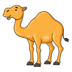 Camel Cartoon Smiling