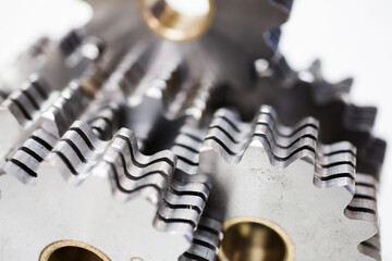 cogs on white background